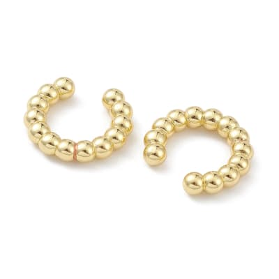 Ear cuff solitarios chunky balines 14 mm / unidad