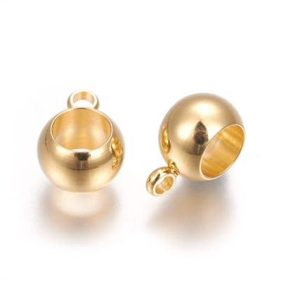 Porta dije 8mm con orificio grande 5mm acero / unidad