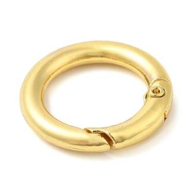 Anillo broche aro cerrado con cierre resorte 25 mm baño oro / unidad