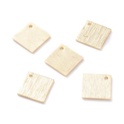 Dije colgante rombo 14 mm baño de oro / unidad