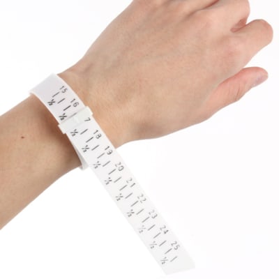 Medidor plástico de muñeca para pulseras / unidad