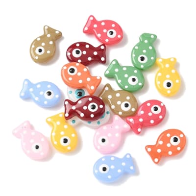 Dije pasador Pez pescado 19.5 mm murano / unidad