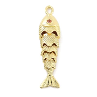 Maxi dije colgante pez 40 mm verano baño de oro / unidad