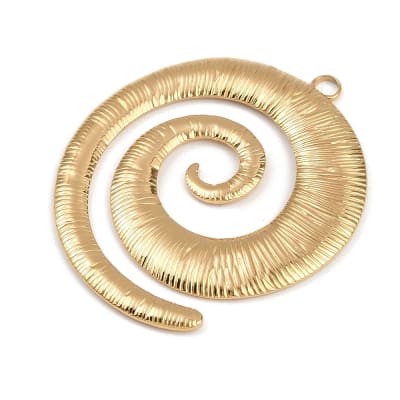 Maxi dije colgante espiral caracol mar 48 mm acero / unidad