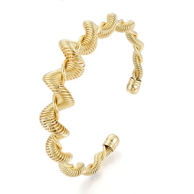 Brazalete pulsera espiral baño de oro / unidad