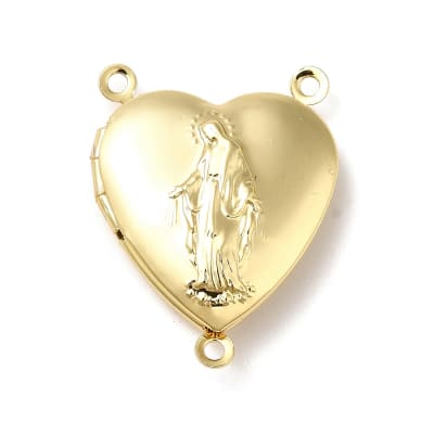Relicario foto portafoto locket vitela centro rosario virgen milagrosa / unidad