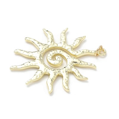 Maxi dije colgante sol 40 mm verano baño de oro / unidad