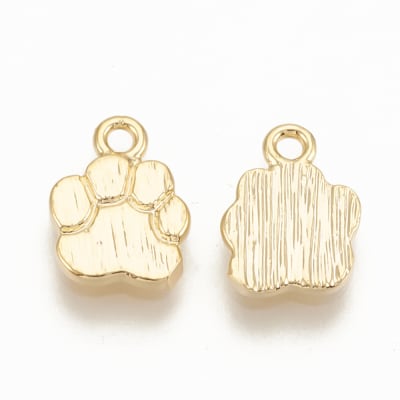 Dije colgante patita mascota 9 mm baño de oro / unidad
