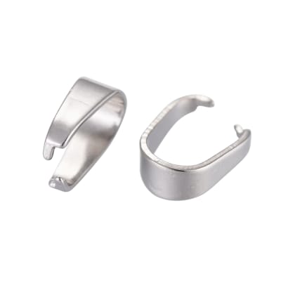 Porta dije Valier acero plateado / 10 uds