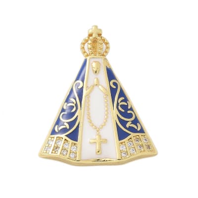 Maxi dije colgante esmaltado virgen del valle aparecida / unidad