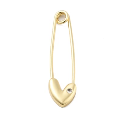 Dije broche pasador de seguridad bebe alpita corazón / unidad