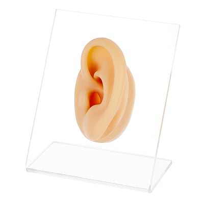 Exhibidor mostrario oreja aros ear cuff de silicona con soporte de acrílico / unidad