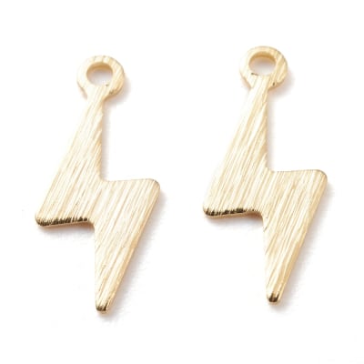 Dije colgante rayito 14 mm baño de oro / unidad