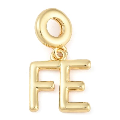 Colgante europeo charm palabra Fe religioso baño oro / unidad