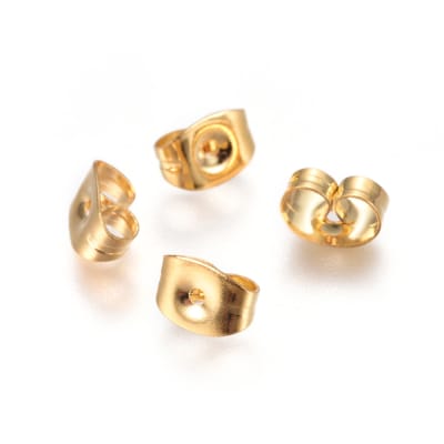 Tapones de aros 6x4.5 mm tipo mariposa acero / gramo