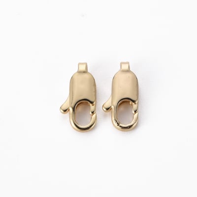 Broche caimán 12 mm baño de oro / unidad