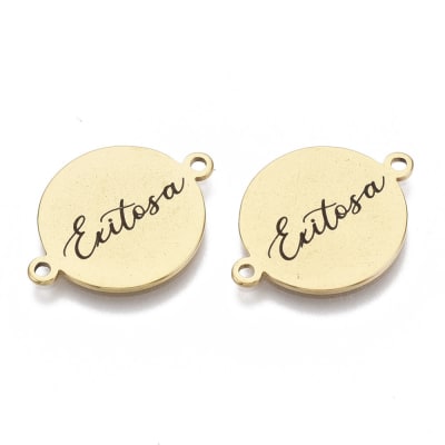 Dije conector mensaje exitosa soñadora acero / unidad