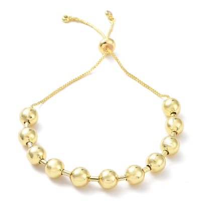 Pulsera ajustable balines baño de oro / unidad