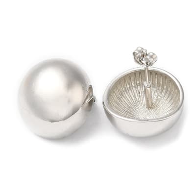 Aros aretes topo semi círculo chunky 19 mm / par