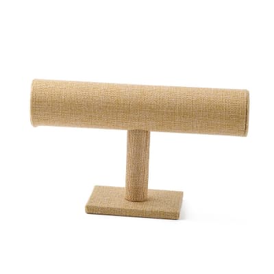 Exhibidor mostrario pulseras manilla reloj arpillera yute / unidad