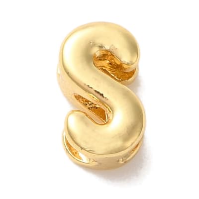 Letras pasadoras lisas abecedario 9.5 mm baño oro / unidad