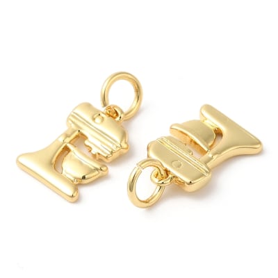 Dije colgante Batidora reposteria 12 mm baño de oro / unidad