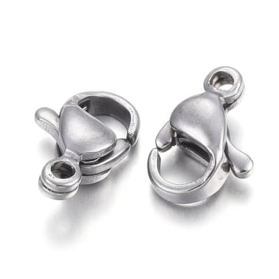 Broche pico loro 9 - 10 - 13 mm acero plateado / unidad
