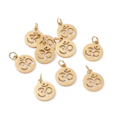 Dije colgante hamsa mano fatima ohm protección acero / unidad