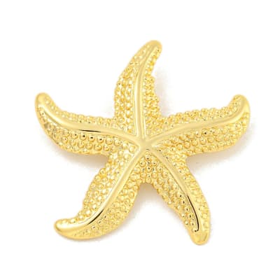 Maxi dije pasador estrella de mar 32 mm baño de oro / unidad