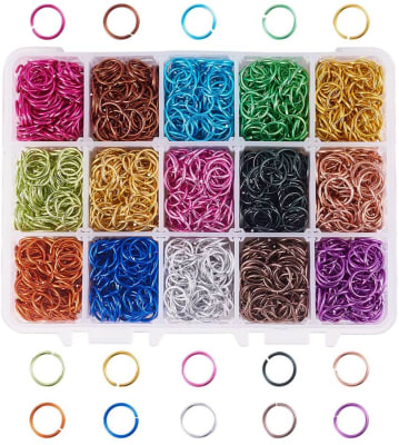 Argollas de unión aluminio 10 mm multicolor / 20 uds