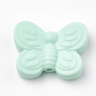 Mordedor silicona mariposa bebé portachupete / unidad