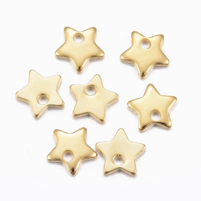 Dije colgante estrella luna acero / unidad
