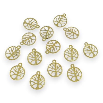 Mini dije árbol de la vida familia 10 mm gold-filled / unidad