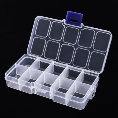 Caja organizadora 10 divisiones no extraíble 13x6.5cm / unidad