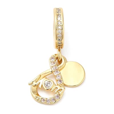 Colgante europeo charm mom mamá dije baño de oro / unidad