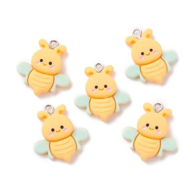 Dije colgante abeja 25.5 mm resina / unidad