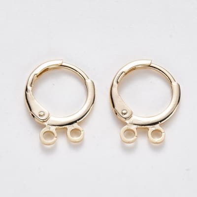 Base de aros catalán doble baño de oro / par