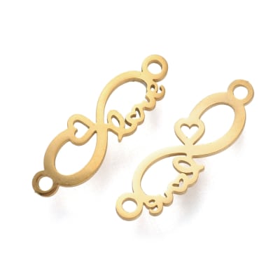 Dije conector love infinito corazón acero / unidad