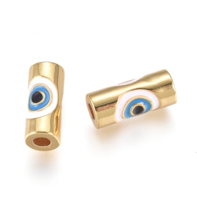 Dije pasador ojo turco protección hamsa baño de oro / unidad