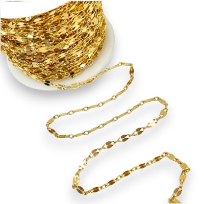 Cadena plana Gold-Filled / metro