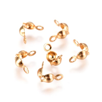 Tapa nudos 7.5x4 mm acero dorado / gramo