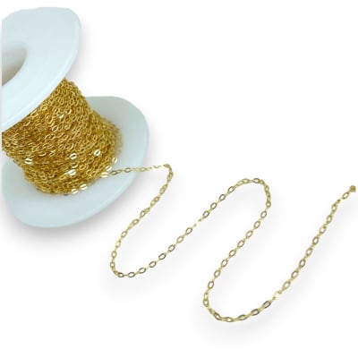 Cadena de eslabones extra delgado 2x1.1 mm Gold-filled / metro