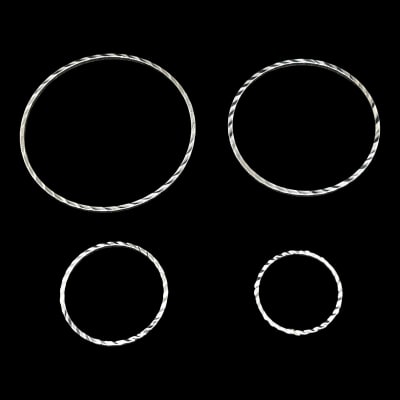 Figura cerrada círculo baño de plata / unidad