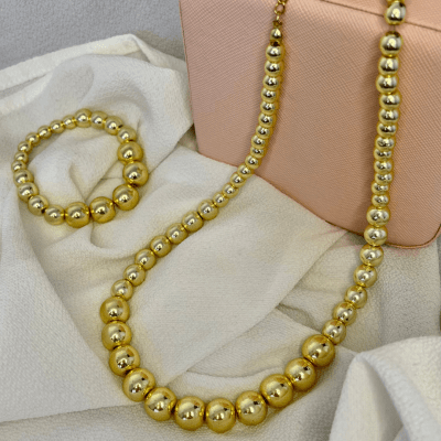 Collar y pulsera de hematitas / set