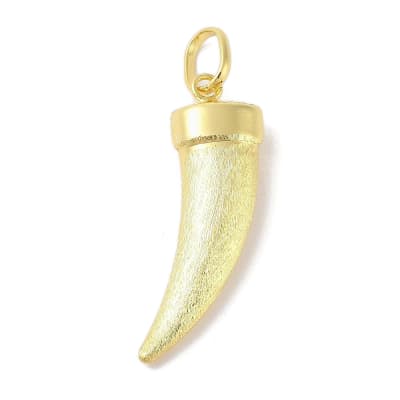 Maxi Dije colgante cuerno suerte italiano 47 mm baño oro / unidad