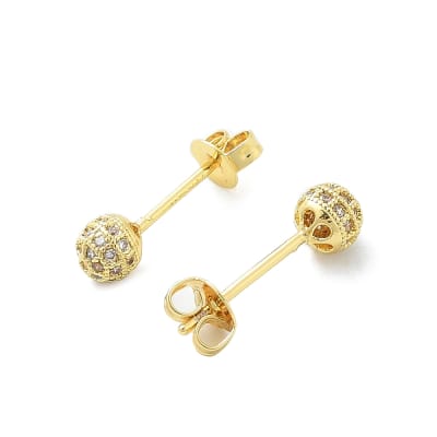 Aros topito segunda etapa bola fuego 5 mm zircón / par