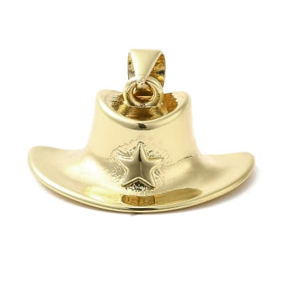 Dije colgante sombrero cowboy baño de oro / unidad