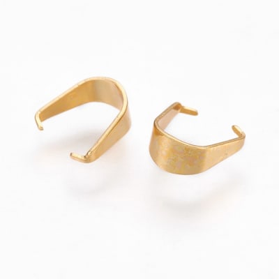 Porta dije Valier acero dorado / 10 uds