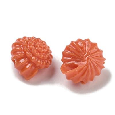 Dije pasador concha de mar caracol coral  / unidad