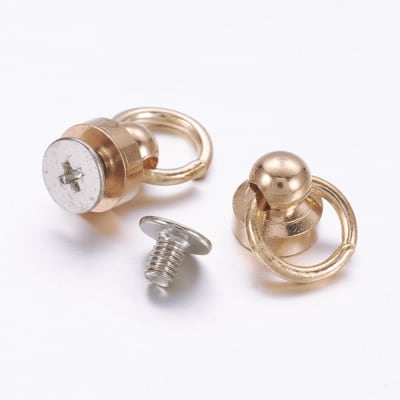 Pin con tornillo enroscable + argolla / par
